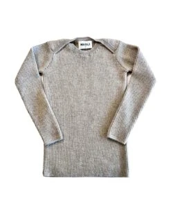 Sylfaen Rib Wool Top In Wheat