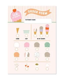 Ice Cream Shop Pretend Play Notepad
