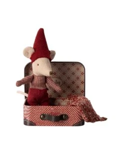 Maileg Baby Christmas Mouse In Suitcase