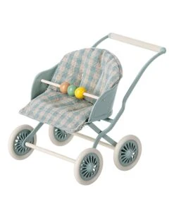 Maileg Baby Mice Stroller In Mint