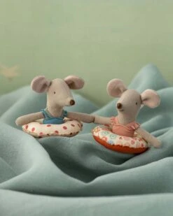 Maileg Little Sister Beach Mouse With Float In Red Dot -LITTLE Baby Gear little maileg beach mouse with float little sister red dot 1166686462
