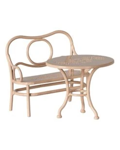 Maileg Big Mouse Café Set In Pale Pink