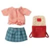 Maileg Big Sister Mouse Clothes And Bag In Red -LITTLE Baby Gear little maileg big sister mouse clothes and bag in red 40729556812068