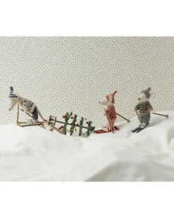 Maileg Big Sister Winter Mouse With Ski Set In Rose -LITTLE Baby Gear little maileg big sister winter mouse with ski set in rose 50368114393380