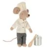 Maileg Chef Mouse W/ Soup Pot + Spoon -LITTLE Baby Gear little maileg chef mouse w soup pot spoon 49768380039460