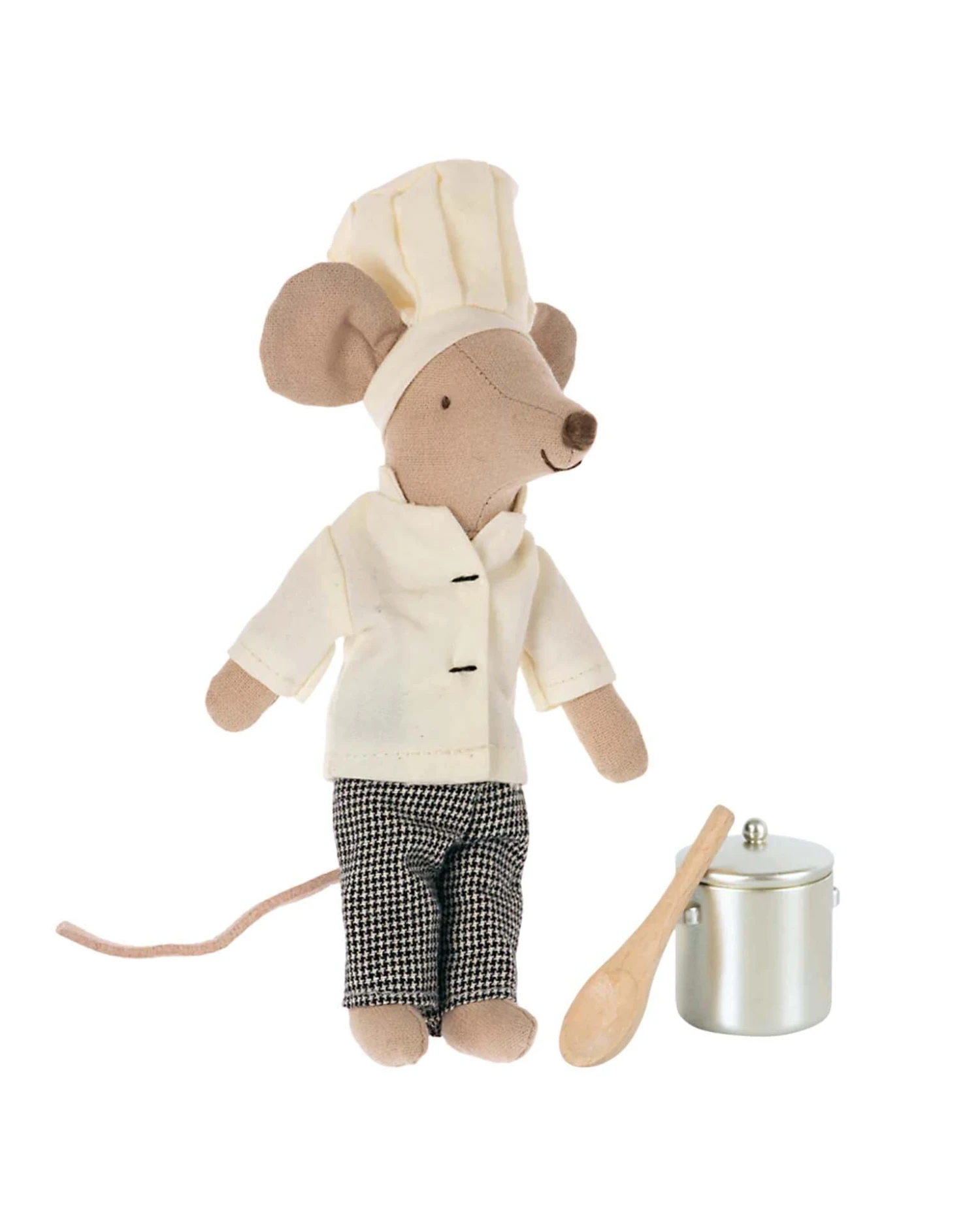Maileg Chef Mouse W/ Soup Pot + Spoon 3 Maileg Chef Mouse W/ Soup Pot + Spoon