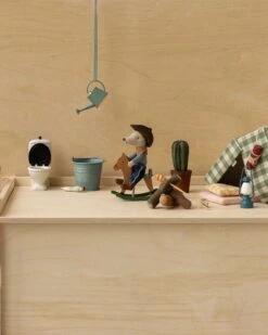 Maileg Cowboy Mouse On Rocking Horse, Little Brother -LITTLE Baby Gear little maileg cowboy mouse on rocking horse little brother 1172743703