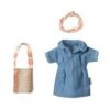 Maileg Denim Dress And Bag, Mum Mouse