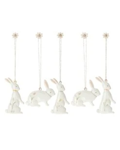 Maileg Easter Bunny Ornaments, Set Of 5