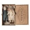 Maileg Grandma + Grandpa Mice In Cigarbox