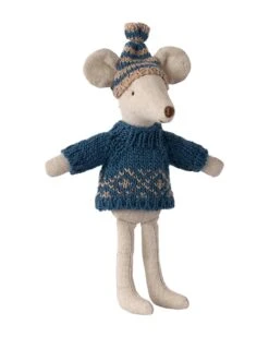 Maileg Knitted Sweater + Hat For Dad Mouse -LITTLE Baby Gear little maileg knitted sweater hat for dad mouse 50368006291748