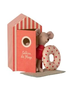Maileg Little Sister Mouse In Cabin De Plage