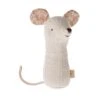 Maileg Lullaby Friends Mouse Rattle In Nature -LITTLE Baby Gear little maileg lullaby friends mouse rattle in nature 47948079202596