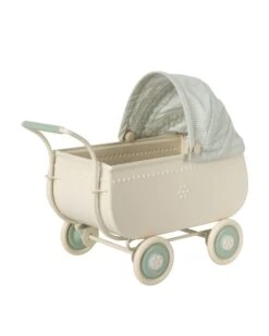 Maileg Micro Pram In Blue