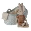 Maileg Micro Rabbit In Carry Cot In Mocha -LITTLE Baby Gear little maileg micro rabbit in carry cot in mocha 42129857872164