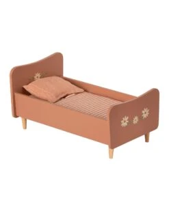 Maileg Mini Wooden Bed In Rose