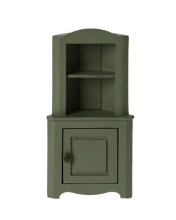 Maileg Mouse Corner Cabinet In Dark Green