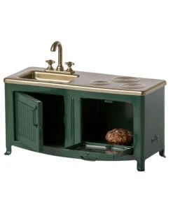 Maileg Mouse Kitchen In Dark Green -LITTLE Baby Gear little maileg mouse kitchen in dark green 42129937629476