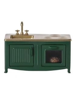 Maileg Mouse Kitchen In Dark Green -LITTLE Baby Gear little maileg mouse kitchen in dark green 42129937695012