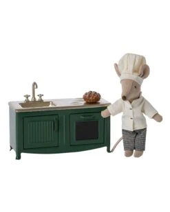 Maileg Mouse Kitchen In Dark Green -LITTLE Baby Gear little maileg mouse kitchen in dark green 42129937727780