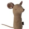 Maileg Mouse Rattle In Light Umber