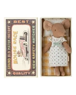 Maileg Nightdress Big Sister Mouse In Matchbox