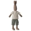 Maileg Rabbit Size 2 In Striped Blouse + Shorts -LITTLE Baby Gear little maileg rabbit size 2 in striped blouse shorts 48319922798884