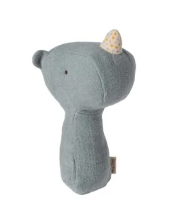 Maileg Rhino Rattle In Dusty Blue