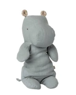 Maileg Safari Friends Medium Hippo In Blue Grey
