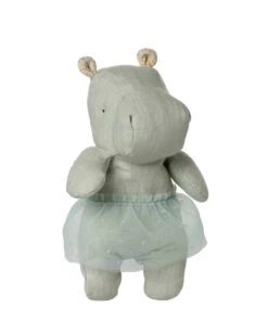 Maileg Small Hippo With Skirt In Mint