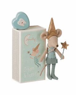 Maileg Tooth Fairy Mouse In Matchbox In Blue