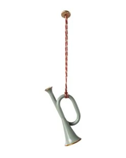 Maileg Trumpet Metal Ornament In Mint