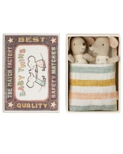 Maileg Twin Baby Mice In Matchbox -LITTLE Baby Gear little maileg twin baby mice in matchbox 40729451331876
