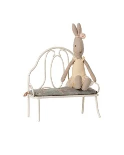 Maileg Vintage Bench, Miniature - Off White -LITTLE Baby Gear little maileg vintage bench miniature off white 1172743707