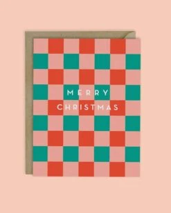 Christmas Checkerboard Card