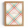 Christmas Plaid Card, Set Of 6