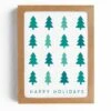 Christmas Trees Happy Holidays Card, Set Of 6 -LITTLE Baby Gear little mellowworks christmas trees happy holidays card set of 6 45914921140516