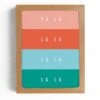 Fa La La Colorblock Christmas Card, Set Of 6