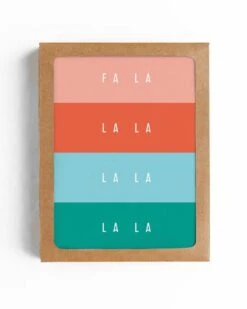 Fa La La Colorblock Christmas Card, Set Of 6