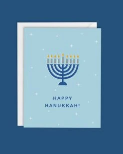 Happy Hanukkah Menorah Card
