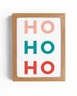 Ho Ho Ho Christmas Card, Set Of 6