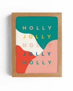 Holly Jolly Christmas Card, Set Of 6