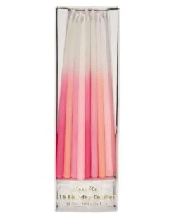 Meri-Meri Dipped Tapered Candles In Pink
