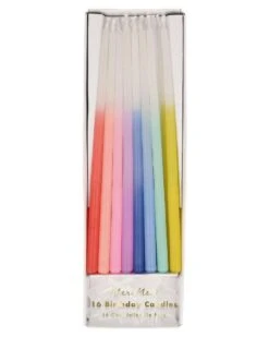 Meri-Meri Dipped Tapered Candles In Rainbow