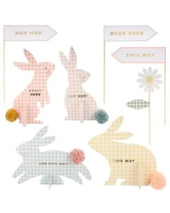 Meri-Meri Gingham Bunnies Egg Hunt Kit