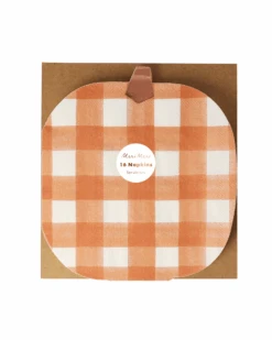 Meri-Meri Gingham Pumpkin Napkins