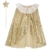 Meri-Meri Gold Sparkle Cape Dress Up