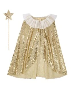 Meri-Meri Gold Sparkle Cape Dress Up