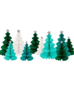 Meri-Meri Green Forest Honeycomb Decorations