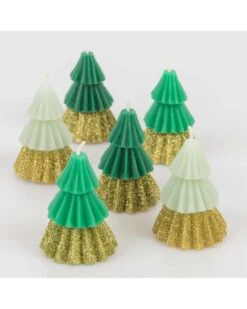 Meri-Meri Green Mini Tree Candles